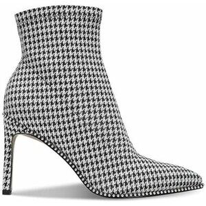 Bar III Womens Melanay Booties Stiletto Heel Houndstooth Black White Size 6.5 M